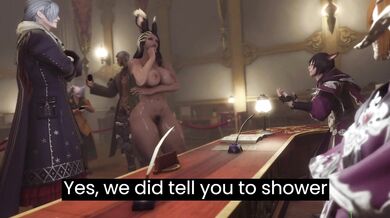 Sexy girls devouring syrupy waffles in the morning light of Eulmore.