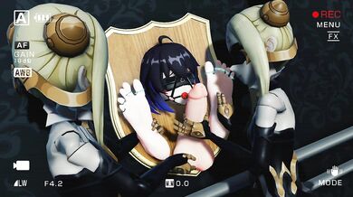 "Futa in Wall Banged by Jackhammer and Tickled."