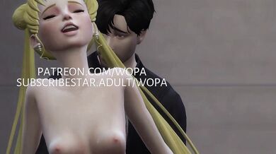 Sailor Moon gets caught seducing her teacher while at her parent's house, and is punished by a gangbang with their friends.