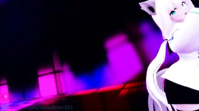 "【R-18 MMD】Cumming on Shirakami Fubuki's wave"