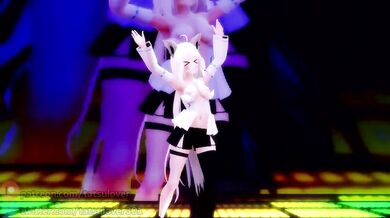 "【R-18 MMD】Cumming on Shirakami Fubuki's wave"