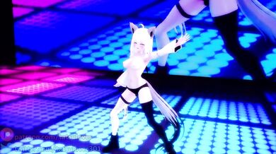 "【R-18 MMD】Cumming on Shirakami Fubuki's wave"