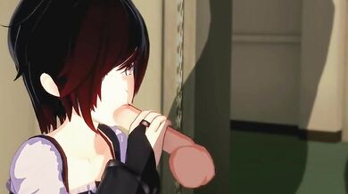 "Ruby Rose fights for her life in RWBY!"