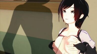 "Ruby Rose fights for her life in RWBY!"