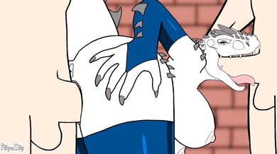 'Two White guys enjoy the servitude of Indominus Rex'.