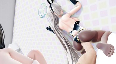 'Double-Teamed by Two Sexy Bunny Maids - Hasumi ver. (4K) [Colonel Pichu]'