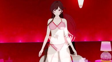 'Rent-A-Babe in Black Lingerie Strips for Cash '