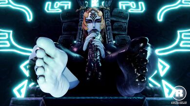 'Barefoot Futa Goddess Stomps and Squashes Subservient Male with Two XL Feet'