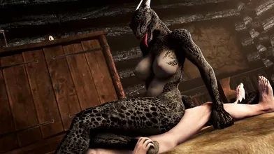 'Elder Scrolls: Argonian Seduction - Dragonborn with Scrungusbungus'