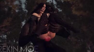 "The Sexy Shape-Shifter and the Lovely Elven Seductress: A Tale of Anal Penetration and Bestiality"