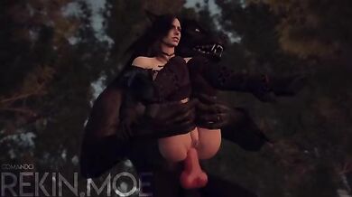 "The Sexy Shape-Shifter and the Lovely Elven Seductress: A Tale of Anal Penetration and Bestiality"