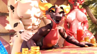 "Watch as the Xaz3D kobold and his doggy best friend enjoy a hot steamy night together in this hentai porn video!"