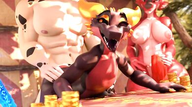 "Watch as the Xaz3D kobold and his doggy best friend enjoy a hot steamy night together in this hentai porn video!"