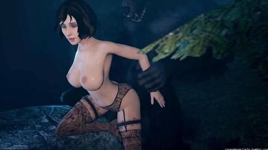 'Lustful Lupine Lovemaking: Elizabeth Gets Fucked By A Werewolf'