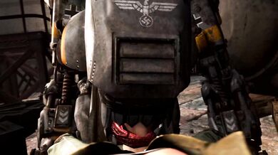 'Lara Croft's Blow-Up Doll Gets an Oral Workout from a German Shepherd in 'Wolfenstein 2: The New Colossus''