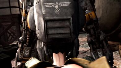 'Lara Croft's Blow-Up Doll Gets an Oral Workout from a German Shepherd in 'Wolfenstein 2: The New Colossus''