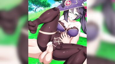 "Sisters' Ménage à Trois with Mona, Genshin and Impact Bluesenpai"