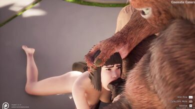 'The Mythical Beast and the Little Asian Maiden, Entangled in a Cum-Covered Tale of Erotic Adventure'