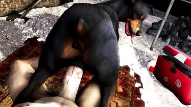 "Getting a Doggy Style Ride from an Obedient Doberman (Scrungusbungus)"