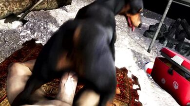"Getting a Doggy Style Ride from an Obedient Doberman (Scrungusbungus)"
