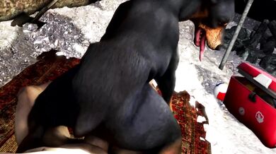 "Getting a Doggy Style Ride from an Obedient Doberman (Scrungusbungus)"