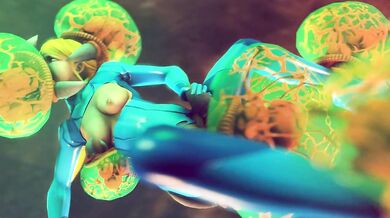 'Metroid Queen Takes Samus Aran'