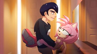 Amy Rose takes on a new commission, but not before she gets animated and fucks the shit out of her client!