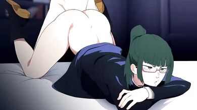 "Tentacle-fucked: Maki's Backdoor Adventure with a Giant Elephant Cock!"