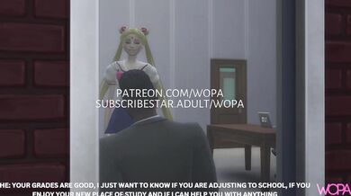 "Sultry Cheating Blonde Inflames Her Professor's Desires in the Classroom"