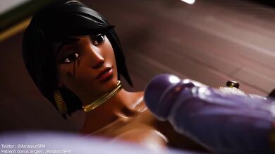 Widowmaker, the sexy sniper assassin, rides on top of Pharah, the voluptuous pilot warrior, in this hot new hentai PORN video!