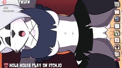 Rewritten: "Sexy lover with thick thighs bends over doggy style while enjoying a hole house."