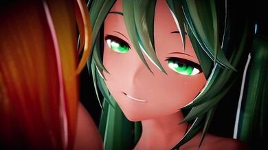 "Sweet Lesbian Kisses Between Virtual Singers and French Lovers"