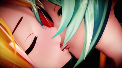 "Sweet Lesbian Kisses Between Virtual Singers and French Lovers"