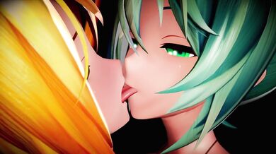 "Sweet Lesbian Kisses Between Virtual Singers and French Lovers"