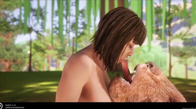 'Horny Minotaur Seduces and Creams Tribal Native Woman in Wild Forest Adventure'