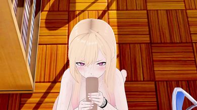 'Hentai Blowjob: Marin Kitagawa sucks dick while her friend Miyumi69 eats pussy, in ultra HD 3840x2160 video.'