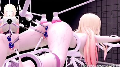 Write a sexually explicit sentence about your fantasy involving two characters from different anime or manga series.