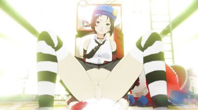 "Sneaking through the TV Screen - Buxom Arts"