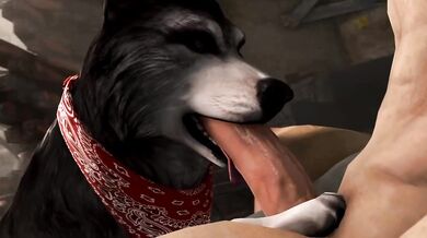 'The Big and Tall Pup Gets His Stuffy Squirted by a Cute Little Bitch'