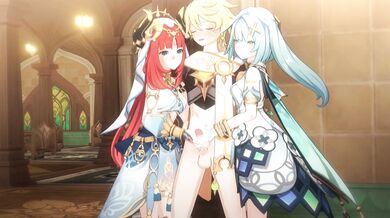 'The Hentai Adventures of Nilou and Faruzan: Double HJ Animation (4K) [Combined] by PastaPaprika'