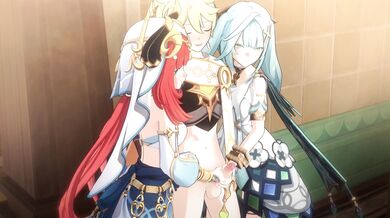 'The Hentai Adventures of Nilou and Faruzan: Double HJ Animation (4K) [Combined] by PastaPaprika'