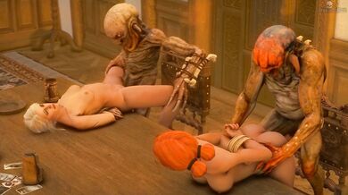 'Sexy Elves Triss and Ciri Get Fucked by Nekkers [Preggo] [Loop]'