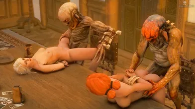 'Sexy Elves Triss and Ciri Get Fucked by Nekkers [Preggo] [Loop]'