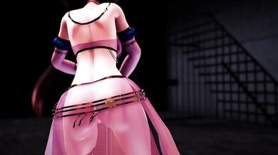 "Sexy Kurumi Tokisaki Performs a Sensual Pole Dance in her Bedroom"