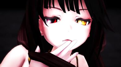 "Sexy Kurumi Tokisaki Performs a Sensual Pole Dance in her Bedroom"