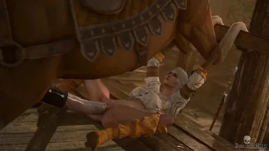 Ciri's XXX Adventure with Horse, She's Pregnant and in a Loop.