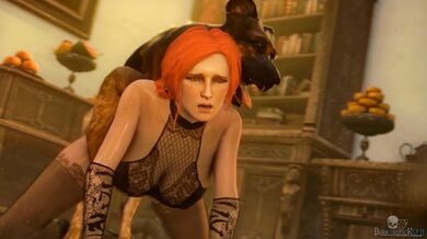 "Triss, X and their pregnant dog named Loop engage in an endless threesome."
