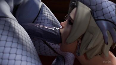 "Mercy's Deep Throat Adventure with Widowmaker"