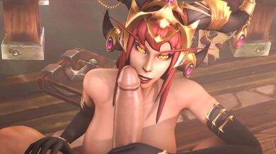"Sexy Dragon Queen Alexstrasza's Passionate Kiss - Bonkerz Honkerz HD"