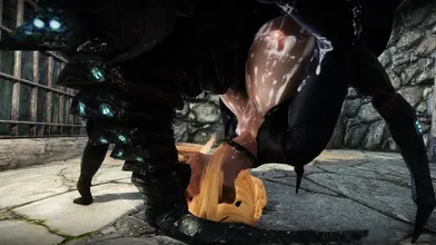 Watch this hot and sexy HENTAI video where you can see the beautiful Artoria wearing a tight latex suit as she fucks with Golbin S2 E3.